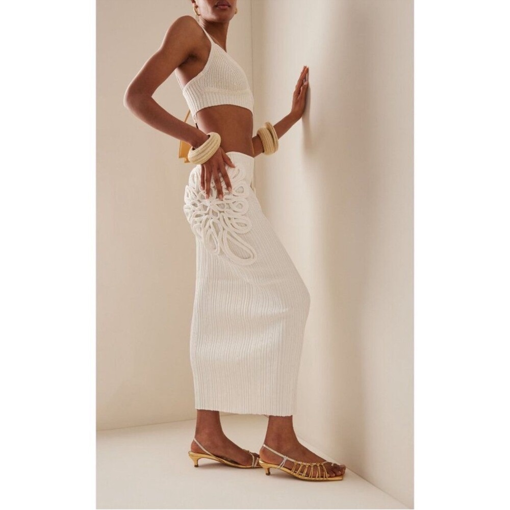 Cult Gaia Chasina Floral Appliqué Crochet Cotton Maxi
Skirt Size S - Picture 5 of 9